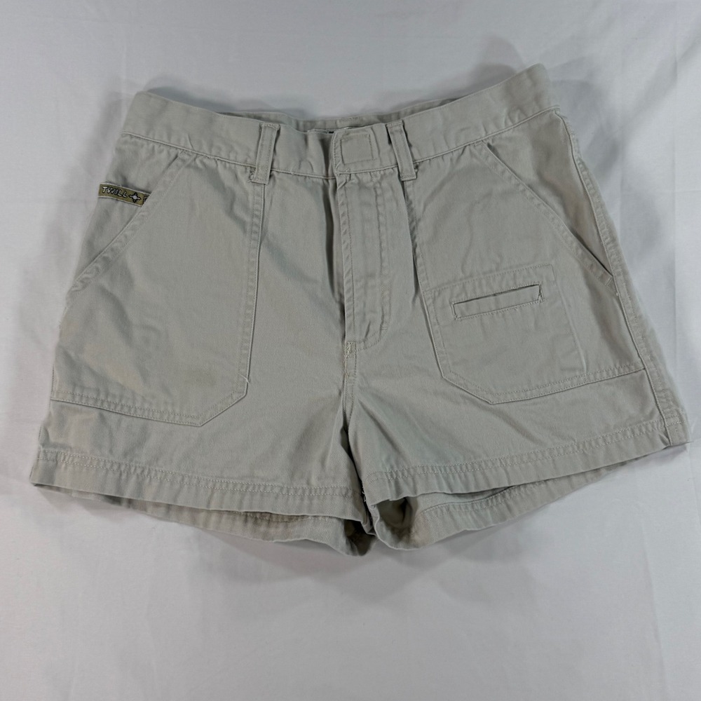 VTG BUM Equipment Twill Workwear Shorts Khaki Cotton Utility Vintage Womens 9/10